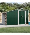 vidaXL Garden Shed Green 277x192,5x179 cm Galvanised Steel
