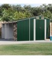 vidaXL Garden Shed Green 277x365,5x179 cm Galvanised Steel