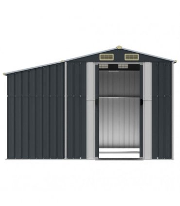 vidaXL Garden Shed Anthracite 277x192,5x179 cm Galvanised Steel