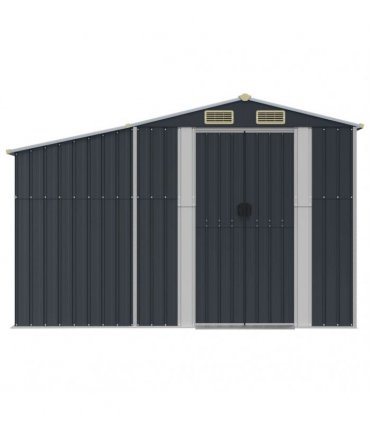 vidaXL Garden Shed Anthracite 277x279x179 cm Galvanised Steel