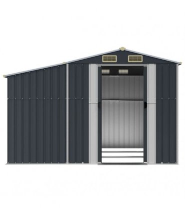 vidaXL Garden Shed Anthracite 277x279x179 cm Galvanised Steel