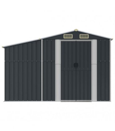 vidaXL Garden Shed Anthracite 277x365,5x179 cm Galvanised Steel