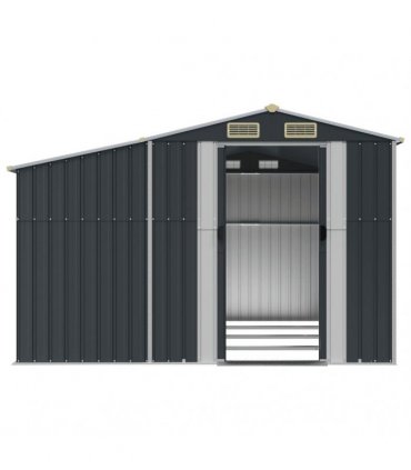 vidaXL Garden Shed Anthracite 277x365,5x179 cm Galvanised Steel
