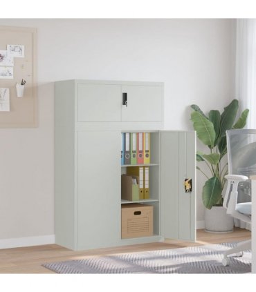 vidaXL File Cabinet Light Grey 90x40x145 cm Steel