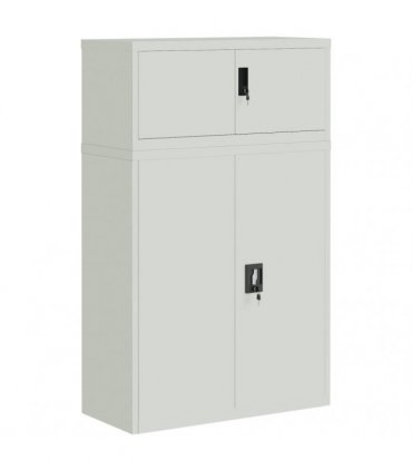 vidaXL File Cabinet Light Grey 90x40x145 cm Steel