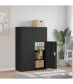 vidaXL File Cabinet Black 90x40x130 cm Steel