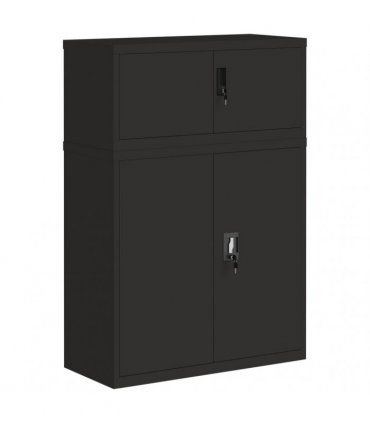 vidaXL File Cabinet Black 90x40x130 cm Steel