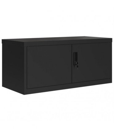 vidaXL File Cabinet Black 90x40x130 cm Steel