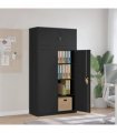 vidaXL File Cabinet Black 90x40x180 cm Steel