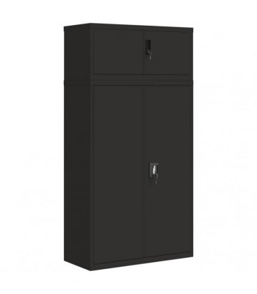 vidaXL File Cabinet Black 90x40x180 cm Steel