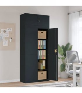 vidaXL File Cabinet Anthracite 90x40x220 cm Steel