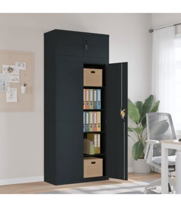 vidaXL File Cabinet Anthracite 90x40x220 cm Steel