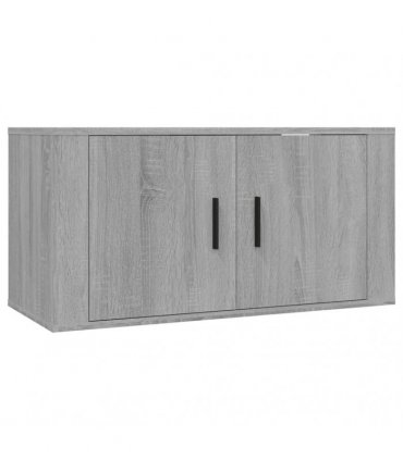 vidaXL 2 Piece Wall-mounted TV Cabinet Set Grey Sonoma 80x34,5x40 cm