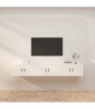 vidaXL 3 Piece Wall-mounted TV Cabinet Set White 80x34,5x40 cm