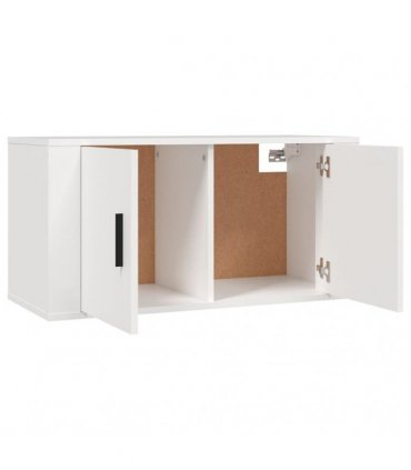 vidaXL 3 Piece Wall-mounted TV Cabinet Set White 80x34,5x40 cm