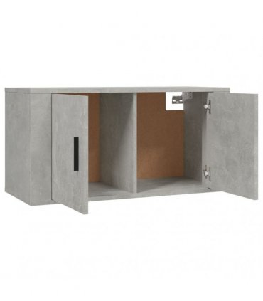 vidaXL 3 Piece Wall-mounted TV Cabinet Set Concrete Grey 80x34,5x40 cm