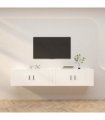 vidaXL 2 Piece Wall-mounted TV Cabinet Set White 100x34,5x40 cm
