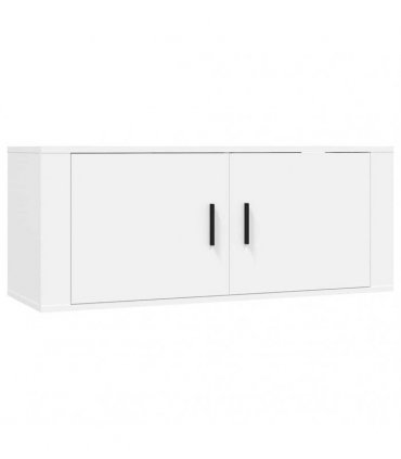 vidaXL 2 Piece Wall-mounted TV Cabinet Set White 100x34,5x40 cm