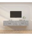 vidaXL 2 Piece Wall-mounted TV Cabinet Set Concrete Grey 100x34,5x40 cm