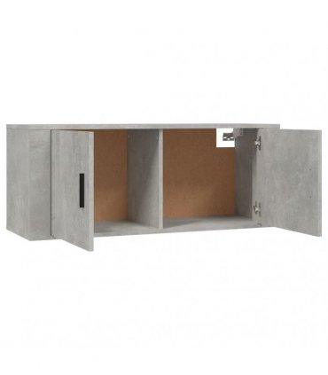 vidaXL 2 Piece Wall-mounted TV Cabinet Set Concrete Grey 100x34,5x40 cm