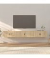 vidaXL 3 Piece Wall-mounted TV Cabinet Set Sonoma Oak 100x34,5x40 cm