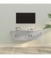 vidaXL 2 Piece TV Cabinet Set Concrete Grey Engineered Wood