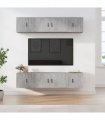 vidaXL 6 Piece TV Cabinet Set Concrete Grey Engineered Wood