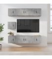 vidaXL 7 Piece TV Cabinet Set Concrete Grey Engineered Wood