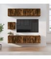 vidaXL 7 Piece TV Cabinet Set Smoked Oak Engineered Wood