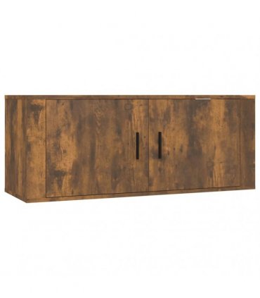 vidaXL 7 Piece TV Cabinet Set Smoked Oak Engineered Wood