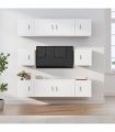 vidaXL 8 Piece TV Cabinet Set White Engineered Wood