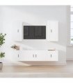 vidaXL 5 Piece TV Cabinet Set White Engineered Wood