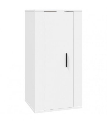 vidaXL 4 Piece TV Cabinet Set White Engineered Wood