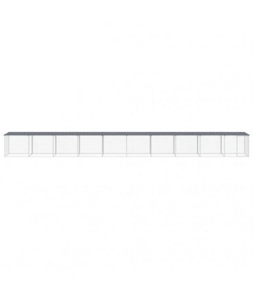 vidaXL Chicken Cage with Roof Anthracite 1003x98x90cm Galvanised Steel