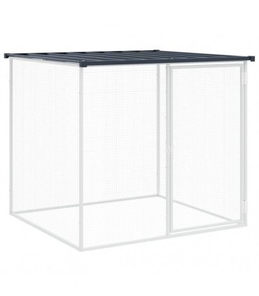 vidaXL Chicken Cage with Roof Anthracite 1003x98x90cm Galvanised Steel