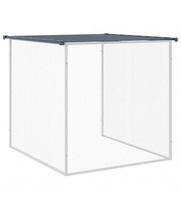 vidaXL Chicken Cage with Roof Anthracite 1003x98x90cm Galvanised Steel