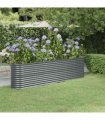 vidaXL Garden Raised Bed Galvanised Steel 260x40x68 cm Anthracite