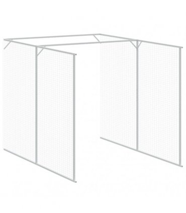 vidaXL Dog House with Run Anthracite 165x1271x181 cm Galvanised Steel