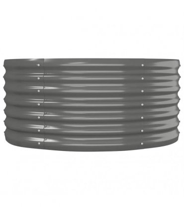 vidaXL Garden Raised Bed Galvanised Steel 152x80x36 cm Grey