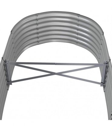 vidaXL Garden Raised Bed Galvanised Steel 152x80x36 cm Grey