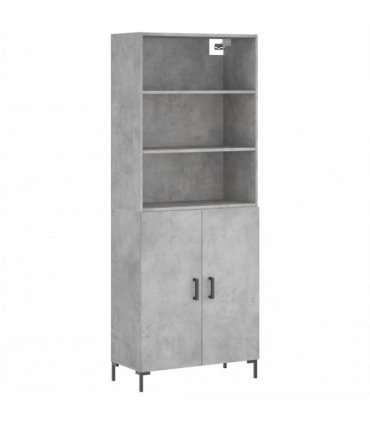 vidaXL Highboard Concrete Grey 69,5x34x180 cm Engineered Wood