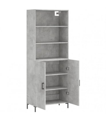 vidaXL Highboard Concrete Grey 69,5x34x180 cm Engineered Wood