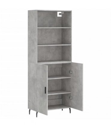 vidaXL Highboard Concrete Grey 69,5x34x180 cm Engineered Wood