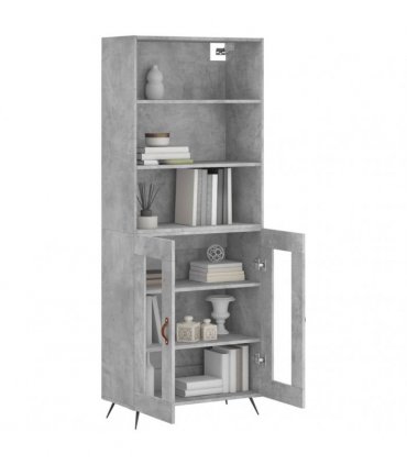 vidaXL Highboard Concrete Grey 69,5x34x180 cm Engineered Wood