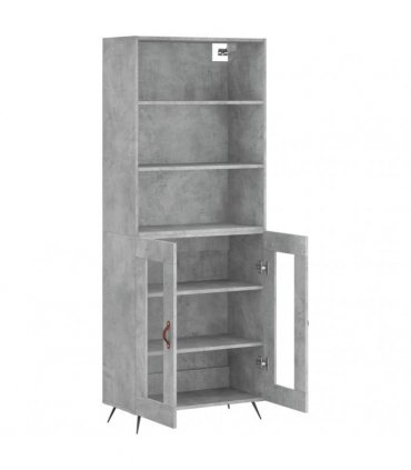 vidaXL Highboard Concrete Grey 69,5x34x180 cm Engineered Wood