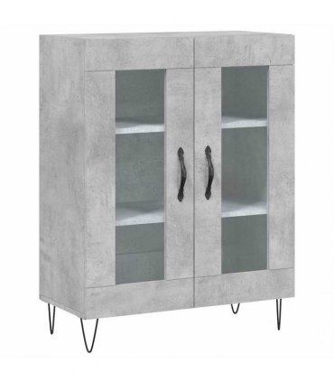 vidaXL Highboard Concrete Grey 69,5x34x180 cm Engineered Wood