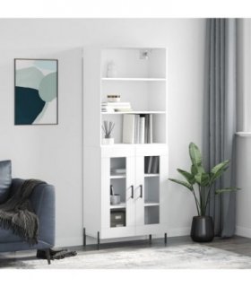 vidaXL Highboard White 69,5x34x180 cm Engineered Wood