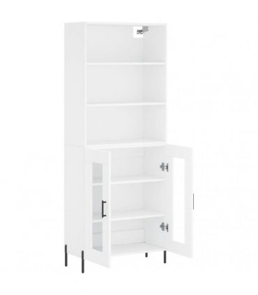 vidaXL Highboard White 69,5x34x180 cm Engineered Wood