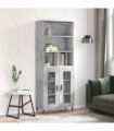 vidaXL Highboard Concrete Grey 69,5x34x180 cm Engineered Wood