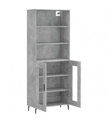 vidaXL Highboard Concrete Grey 69,5x34x180 cm Engineered Wood